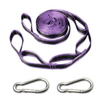 Set di 2 corde per altalena colorate multiuso per campeggio all'aperto, con anello regolabile e fibbia a sgancio rapido.
