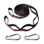 Set di 2 corde per altalena colorate multiuso per campeggio all'aperto, con anello regolabile e fibbia a sgancio rapido.