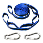 Set di 2 corde per altalena colorate multiuso per campeggio all'aperto, con anello regolabile e fibbia a sgancio rapido.