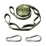 Set di 2 corde per altalena colorate multiuso per campeggio all'aperto, con anello regolabile e fibbia a sgancio rapido.