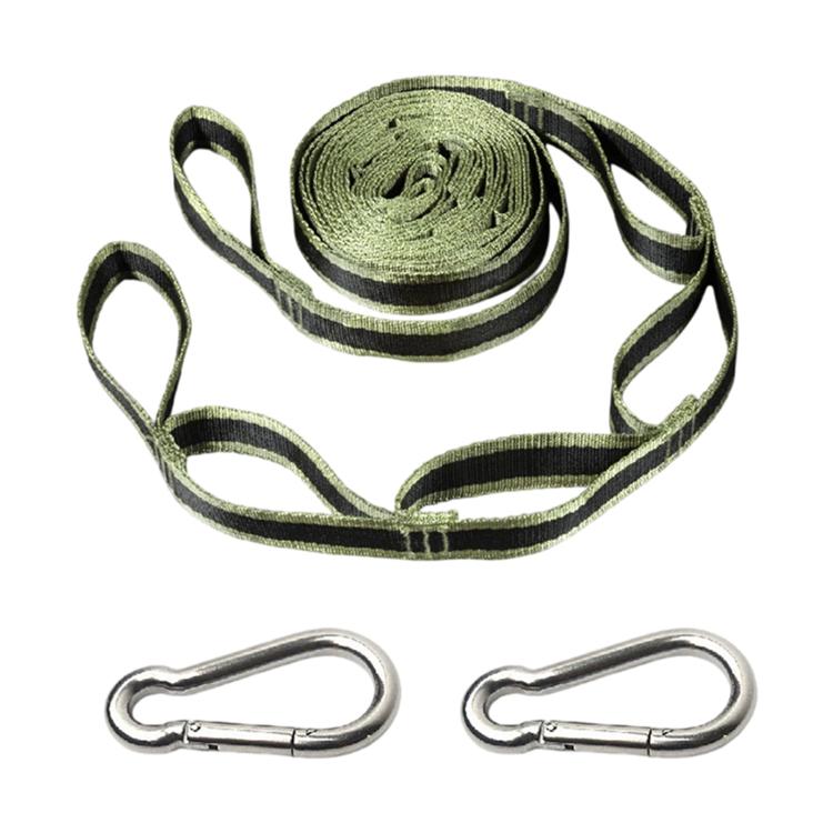 Set di 2 corde per altalena colorate multiuso per campeggio all'aperto, con anello regolabile e fibbia a sgancio rapido.