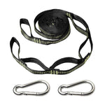 Set di 2 corde per altalena colorate multiuso per campeggio all'aperto, con anello regolabile e fibbia a sgancio rapido.