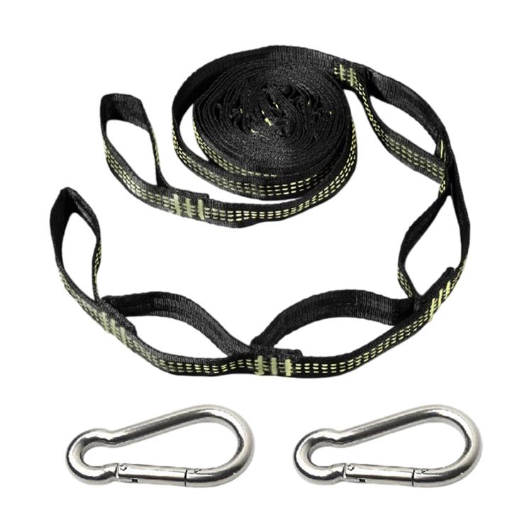 Set di 2 corde per altalena colorate multiuso per campeggio all'aperto, con anello regolabile e fibbia a sgancio rapido.