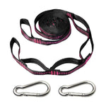 Set di 2 corde per altalena colorate multiuso per campeggio all'aperto, con anello regolabile e fibbia a sgancio rapido.