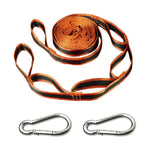 Set di 2 corde per altalena colorate multiuso per campeggio all'aperto, con anello regolabile e fibbia a sgancio rapido.
