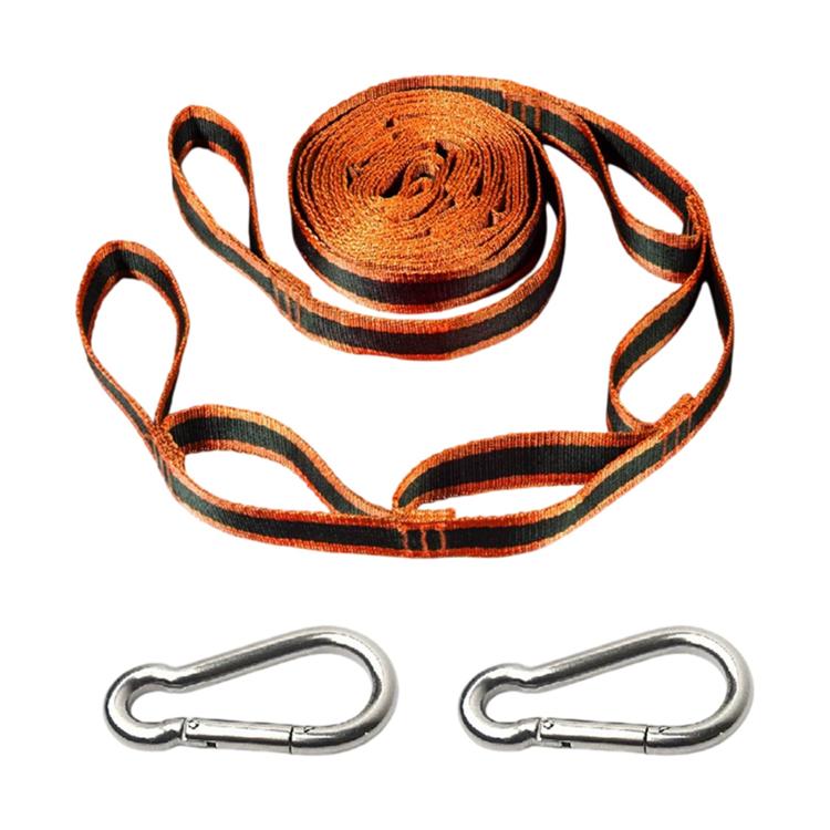 Set di 2 corde per altalena colorate multiuso per campeggio all'aperto, con anello regolabile e fibbia a sgancio rapido.