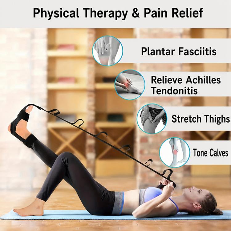 Fascia elastica per yoga, allungamento delle caviglie, allenamento per la correzione delle articolazioni.