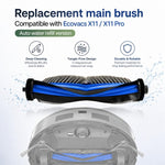 Per ricambi per Ecovacs DEEBOT X11 / X11 Pro, Main Brush, Side Brush, Roller Mop, Activated Carbon Filter, Filter, Auto Refill and Drain Version Dust Bag, Water Tank Version Dust Bag