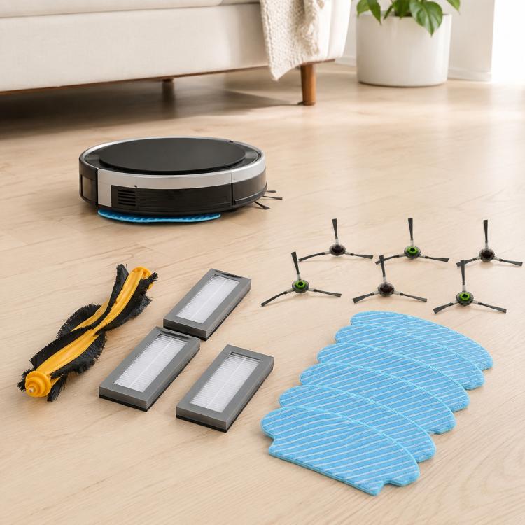 Ricambi per Ecovacs DEEBOT DD35 / DD56 / DD33 / DD37, Main Brush, Dual Side Brush, Filter+Sponge, Mop Pad, 13pcs Combo, 15pcs Combo, Main Brush Cover