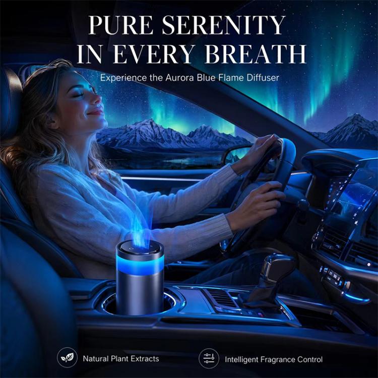 Deodorante per auto Aurora Blue Flame con luce a fiamma blu