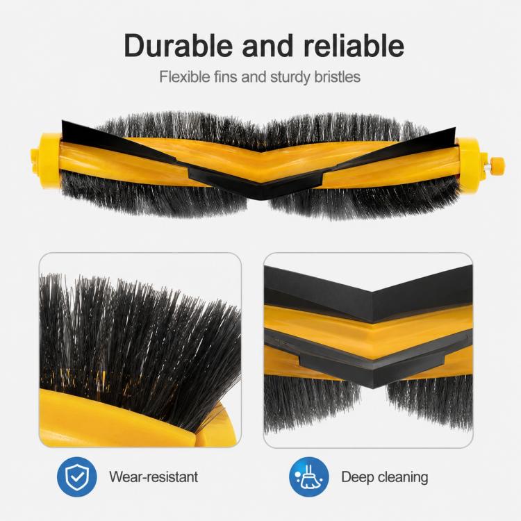 Per ricambi per Ecovacs DEEBOT DJ35 / DJ36, Main Brush, Dual Side Brush, Filter, Mop Pad, Disposable Mop Pad, 10pcs Hook and Loop Fastener, Dust Box Flap, Mop Pad Holder