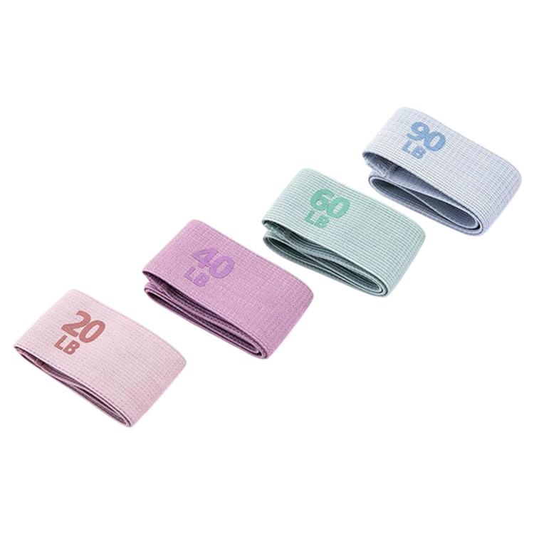 Allenamento per i glutei, yoga, fascia elastica, squat, anello elastico, Pink 20Pounds, Purple 40Pounds, Green 60Pounds, Blue 90Pounds, 4 PCS (Pink+Purple+Green+Blue)