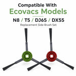 Ricambi per Ecovacs DEEBOT T5 / T5 Max / N5 / N8 / DV35 / DJ65 / DX55, Dual Side Brush, Filter, Mop Pad, Disposable Mop Pad, 10pcs/Pack Wet Mop Pad, Mop Pad Holder, Dust Box, Dust Box Flap, 10pcs Hook and Loop Fastener, 9pcs Combo, 10pcs Combo