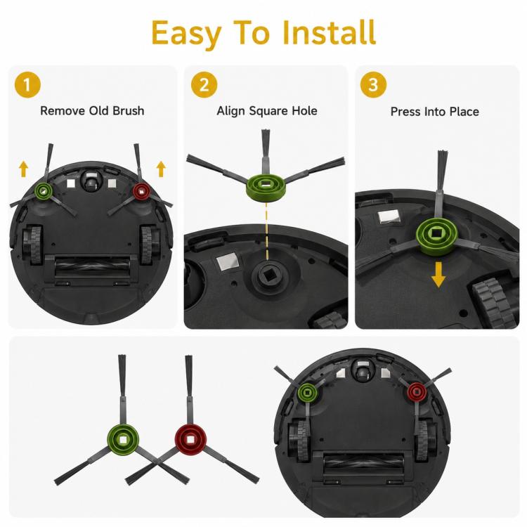 Ricambi per Ecovacs DEEBOT T5 / T5 Max / N5 / N8 / DV35 / DJ65 / DX55, Dual Side Brush, Filter, Mop Pad, Disposable Mop Pad, 10pcs/Pack Wet Mop Pad, Mop Pad Holder, Dust Box, Dust Box Flap, 10pcs Hook and Loop Fastener, 9pcs Combo, 10pcs Combo