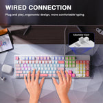 Tastiera meccanica cablata Lenovo GK10 RGB a 104 tasti, Tea Axis, Red Axis, Blue Axis