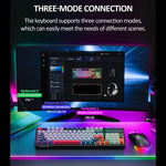 Tastiera meccanica wireless Lenovo GK10 RGB a 98 tasti con tre modalità., Tea Axis, Red Axis, Blue Axis