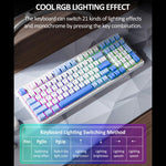 Tastiera meccanica wireless Lenovo GK10 RGB a 98 tasti con tre modalità., Tea Axis, Red Axis, Blue Axis