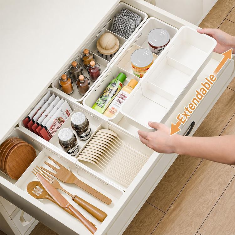 Scatola portaoggetti con cassetto estraibile, 3 in 1 24-29x22x5.5cm, 3 in 1 30-37x22x5.5cm