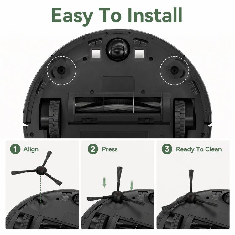Ricambi per Ecovacs DEEBOT X1 OMNI / X1 TURBO / X1S PRO, Dual Side Brush, White Filter, Activated Carbon Filter, Activated Carbon Dust Bag, White Mop Pad, Grey Mop Pad, Full-Fiber Gray Mop Pad, White Striped Mop Pad, Blue Striped Mop Pad, Main Brush Co...