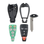 Custodia per telecomando con guscio per chiave auto per Dodge / Chrysler / Jeep a 5 pulsanti, For Dodge / Chrysler / Jeep
