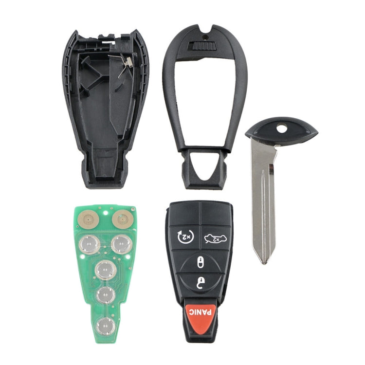 Custodia per telecomando con guscio per chiave auto per Dodge / Chrysler / Jeep a 5 pulsanti, For Dodge / Chrysler / Jeep