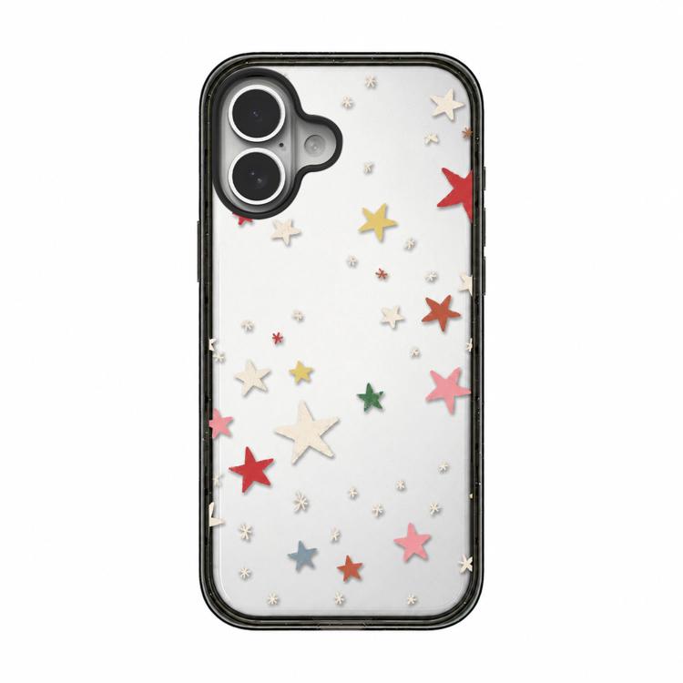 Custodia per telefono in acrilico TPU trasparente con fiocco a stella in stile francese, For iPhone 17 Pro Max, For iPhone 17 Pro, For iPhone 17, For iPhone Air, For iPhone 16 Pro Max, For iPhone 16 Pro