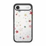 Custodia per telefono in acrilico TPU trasparente con fiocco a stella in stile francese, For iPhone 17 Pro Max, For iPhone 17 Pro, For iPhone 17, For iPhone Air, For iPhone 16 Pro Max, For iPhone 16 Pro