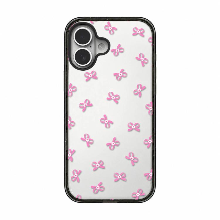 Custodia per telefono in acrilico TPU trasparente con fiocco a stella in stile francese, For iPhone 16 Plus, For iPhone 16, For iPhone 15 Pro Max, For iPhone 15 Pro, For iPhone 15 Plus, For iPhone 15