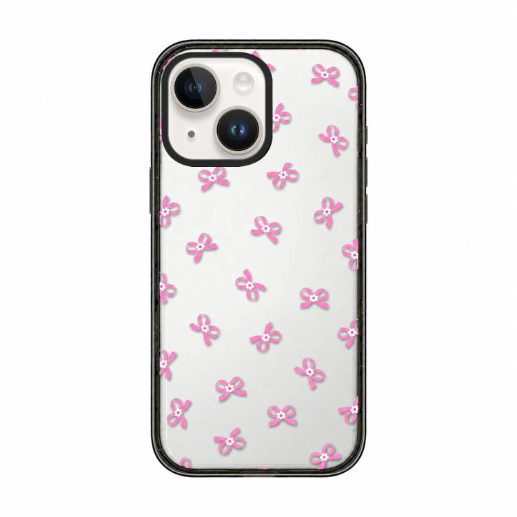 Custodia per telefono in acrilico TPU trasparente con fiocco a stella in stile francese, For iPhone 16 Plus, For iPhone 16, For iPhone 15 Pro Max, For iPhone 15 Pro, For iPhone 15 Plus, For iPhone 15