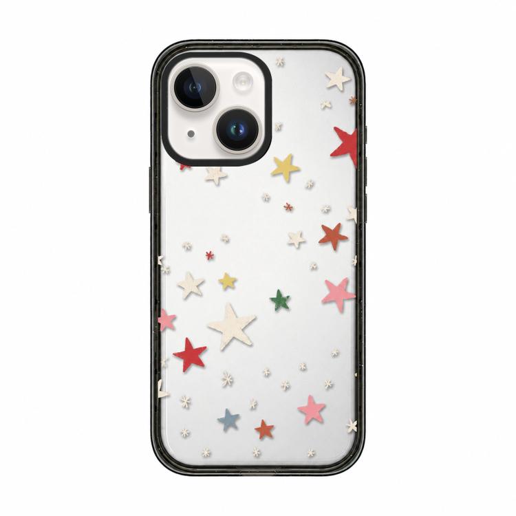 Custodia per telefono in acrilico TPU trasparente con fiocco a stella in stile francese, For iPhone 14 Plus, For iPhone 14, For iPhone 14 Pro, For iPhone 14 Pro Max, For iPhone 13 Pro Max, For iPhone 13 Pro