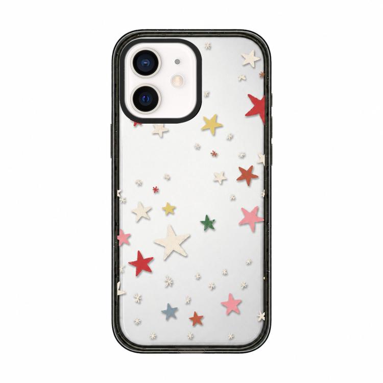Custodia per telefono in acrilico TPU trasparente con fiocco a stella in stile francese, For iPhone 13, For iPhone 12, For iPhone 12 Pro Max, For iPhone 12 Pro, For iPhone 11