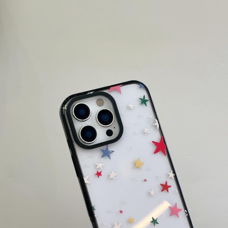 Custodia per telefono in acrilico TPU trasparente con fiocco a stella in stile francese, For iPhone 17 Pro Max, For iPhone 17 Pro, For iPhone 17, For iPhone Air, For iPhone 16 Pro Max, For iPhone 16 Pro