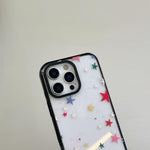 Custodia per telefono in acrilico TPU trasparente con fiocco a stella in stile francese, For iPhone 14 Plus, For iPhone 14, For iPhone 14 Pro, For iPhone 14 Pro Max, For iPhone 13 Pro Max, For iPhone 13 Pro