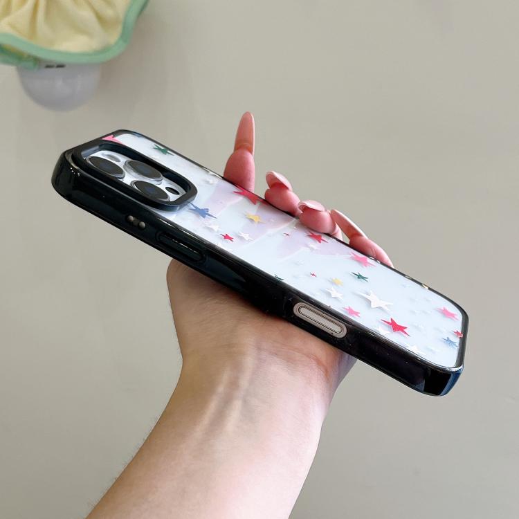 Custodia per telefono in acrilico TPU trasparente con fiocco a stella in stile francese, For iPhone 14 Plus, For iPhone 14, For iPhone 14 Pro, For iPhone 14 Pro Max, For iPhone 13 Pro Max, For iPhone 13 Pro