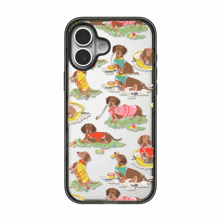 Custodia per telefono in TPU acrilico trasparente con motivo gatti e cani di campagna, For iPhone 16 Plus, For iPhone 16, For iPhone 15 Pro Max, For iPhone 15 Pro, For iPhone 15 Plus, For iPhone 15