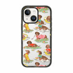 Custodia per telefono in TPU acrilico trasparente con motivo gatti e cani di campagna, For iPhone 16 Plus, For iPhone 16, For iPhone 15 Pro Max, For iPhone 15 Pro, For iPhone 15 Plus, For iPhone 15