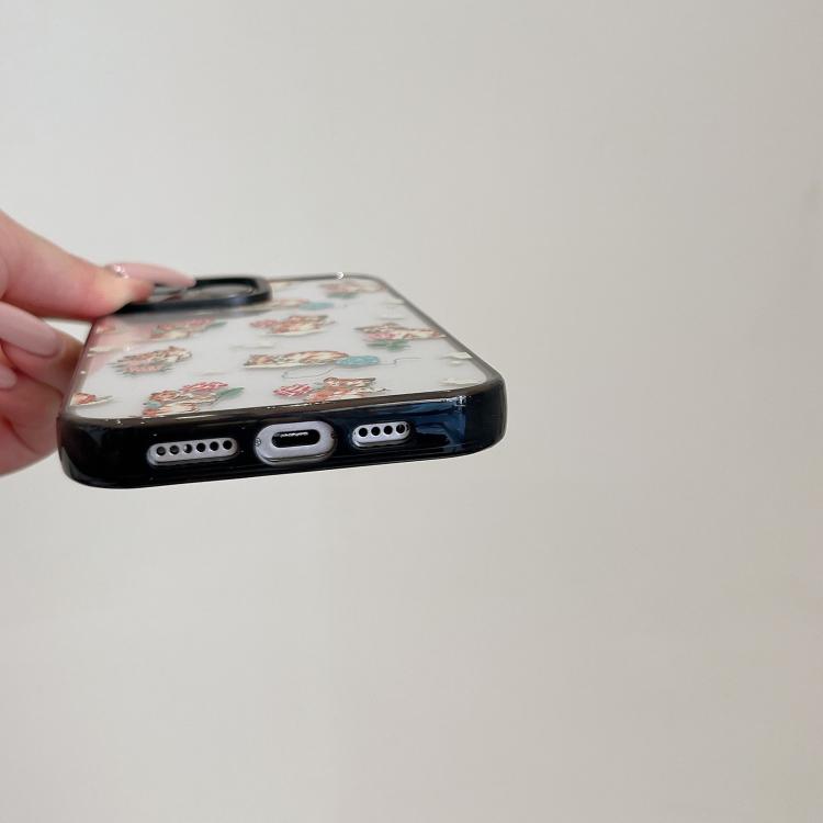 Custodia per telefono in TPU acrilico trasparente con motivo gatti e cani di campagna, For iPhone 17 Pro Max, For iPhone 17 Pro, For iPhone 17, For iPhone Air, For iPhone 16 Pro Max, For iPhone 16 Pro