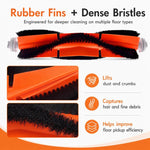 Ricambi per robot aspirapolvere Xiaomi X10 Plus / X20 Plus / S20 / S20 Plus / S10 / S10 Plus / S10 Pro, Grey Orange Main Brush, Black Orange Main Brush, Rubber Roller Brush, Main Rubber Brush Cover, Main Brush Cover, Grey Side Brush, White Side Brush  ...