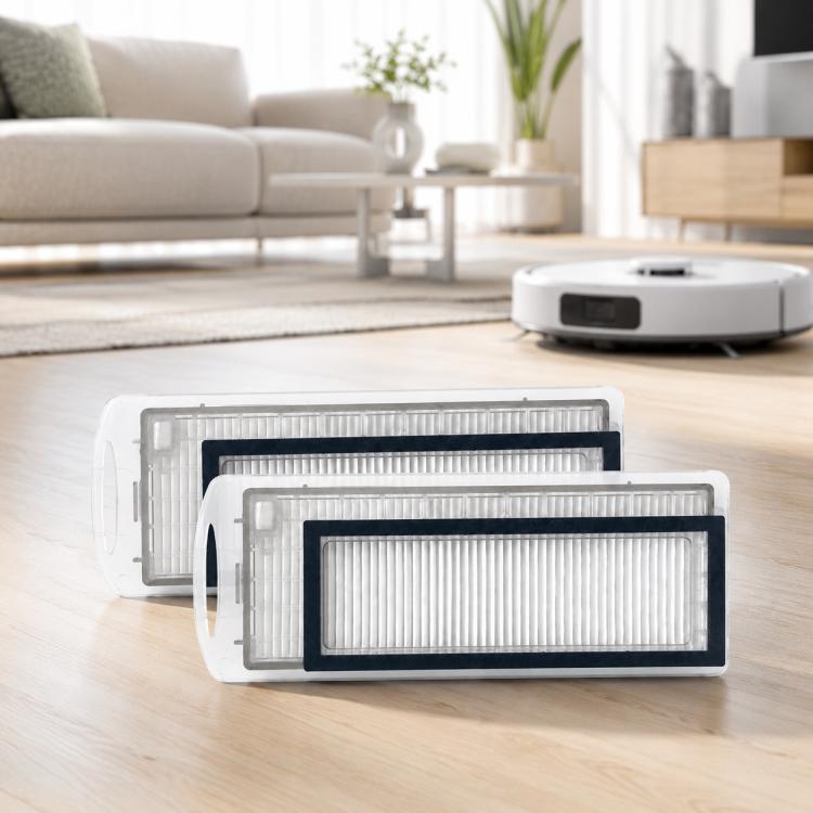 Ricambi per robot aspirapolvere Narwal J1 / J2, Dual Magnetic Filters, White Full-Fiber Mop Pad, Grey Full-Fiber Mop Pad, Blue Striped Mop Pad, White Striped Mop Pad, 6pcs Combo