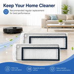 Ricambi per robot aspirapolvere Narwal J1 / J2, Dual Magnetic Filters, White Full-Fiber Mop Pad, Grey Full-Fiber Mop Pad, Blue Striped Mop Pad, White Striped Mop Pad, 6pcs Combo