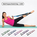 Fascia elastica multifunzionale per stretching yoga, non elastica, da 2,1 m, in tessuto a maglia.