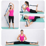 Fascia elastica multifunzionale per stretching yoga, non elastica, da 2,1 m, in tessuto a maglia.