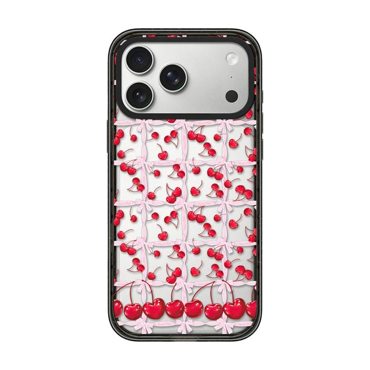 Custodia per telefono in acrilico TPU con motivo a quadri di ciliegie, For iPhone 17 Pro Max, For iPhone 17 Pro, For iPhone 17, For iPhone Air