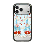 Custodia per telefono in acrilico TPU con motivo a quadri di ciliegie, For iPhone 17 Pro Max, For iPhone 17 Pro, For iPhone 17, For iPhone Air
