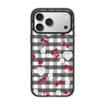 Custodia per telefono in acrilico TPU con motivo a quadri di ciliegie, For iPhone 17 Pro Max, For iPhone 17 Pro, For iPhone 17, For iPhone Air