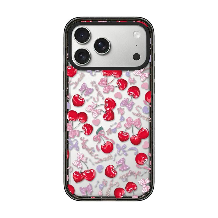 Custodia per telefono in acrilico TPU con motivo a quadri di ciliegie, For iPhone 17 Pro Max, For iPhone 17 Pro, For iPhone 17, For iPhone Air