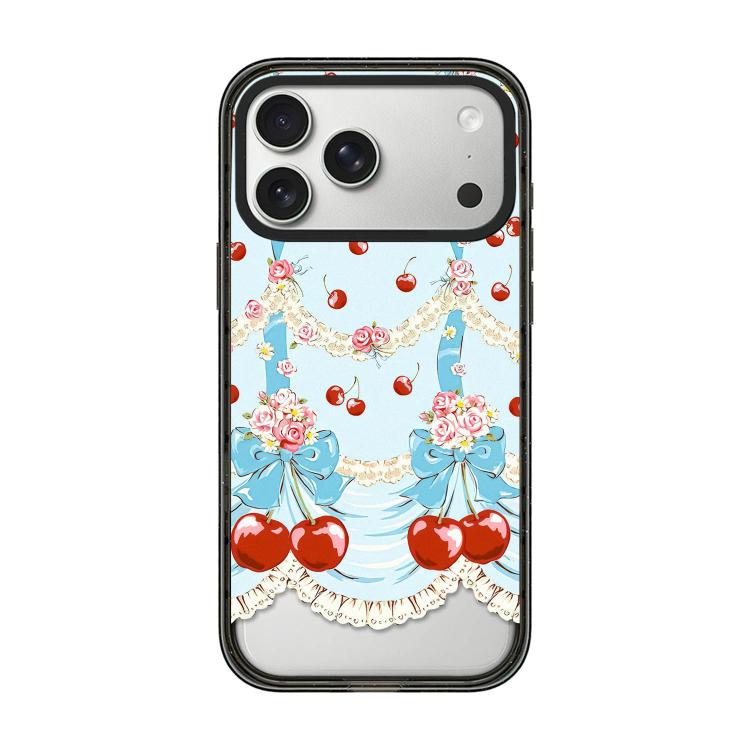 Custodia per telefono in acrilico TPU con motivo a quadri di ciliegie, For iPhone 17 Pro Max, For iPhone 17 Pro, For iPhone 17, For iPhone Air