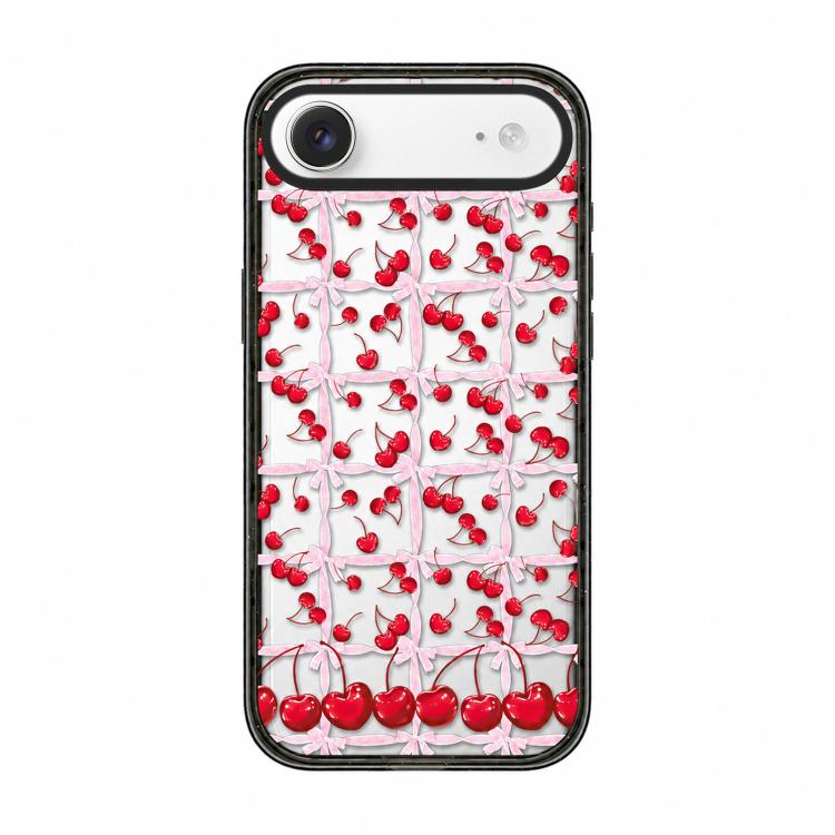 Custodia per telefono in acrilico TPU con motivo a quadri di ciliegie, For iPhone 17 Pro Max, For iPhone 17 Pro, For iPhone 17, For iPhone Air