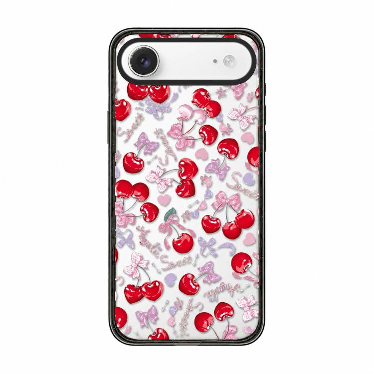 Custodia per telefono in acrilico TPU con motivo a quadri di ciliegie, For iPhone 17 Pro Max, For iPhone 17 Pro, For iPhone 17, For iPhone Air