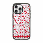 Custodia per telefono in acrilico TPU con motivo a quadri di ciliegie, For iPhone 16 Pro Max, For iPhone 16 Pro, For iPhone 16 Plus, For iPhone 16